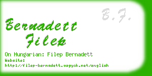 bernadett filep business card